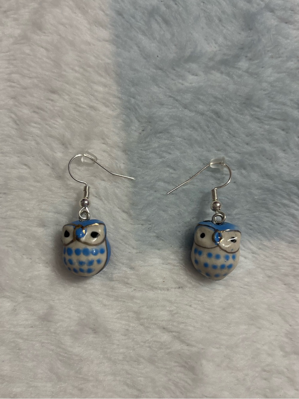 Homemade Never Worn Owl Earrings